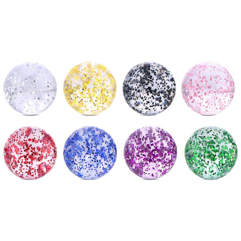 14G 5MM 8MM Replacement Glitter Ball for Piercing Acrylic Multi-color Available