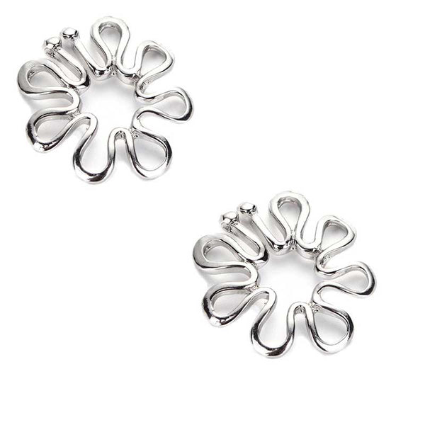 Fake Nipple Ring Flower Design Pair