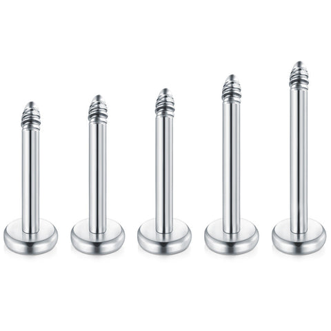 18G Replacement Labret Bar Externally Threaded Various Length Available