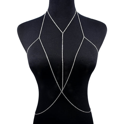 Fashionable Waist Belly Chain and Necklace Sexy Body Chain Silver Available