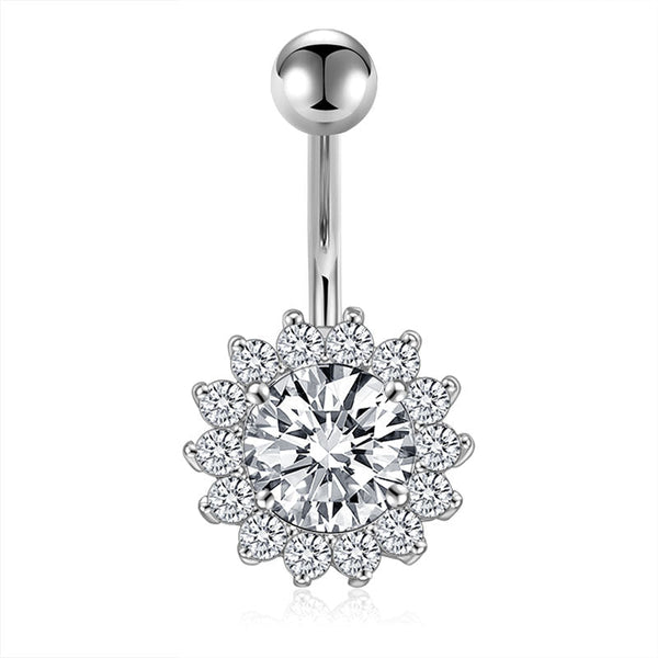 Big diamond belly button ring Clearance