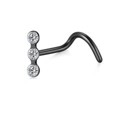Nose Screw Rings With Diamond 20g Nose Stud High Nostril Piercing Jewelry