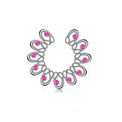 1 Pair Fake Nipple Ring Barbell Nipple Jewellery with diamond Clip On Nipple Rings Non-Piercing Nipple Jewelry
