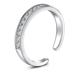 Diamond single-layer toe ring