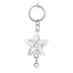 Zirconia Flower Fake Belly Ring No Pierced Clip On Navel Ring Fake Piercings Jewelry