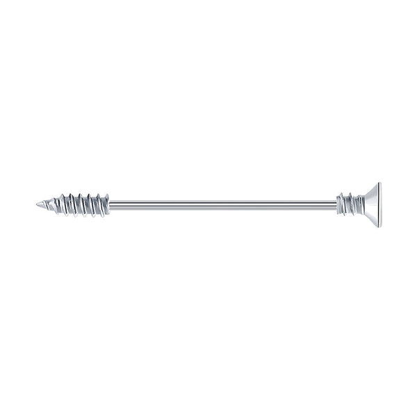 14G Surgical Steel Industrial 38mm bar length Earrings Screw Shape External Thread