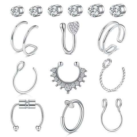 Fake Nose Ring Fake Septum Fake Nose Rings for Women Fake Nose Piercing Fake Septum Ring Fake Septum Piercing
