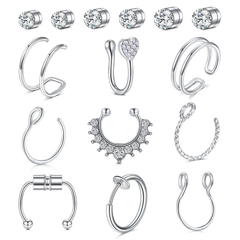 Fake Nose Ring Fake Septum Fake Nose Rings for Women Fake Nose Piercing Fake Septum Ring Fake Septum Piercing