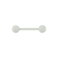 Surgical Steel Tongue Rings Straight Barbells Surgical Steel Tongue Piercing Jewelry 14-18mm External Thread