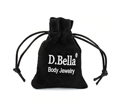 D.Bella 2pcs 14G Grade 23 Titanium Externally Threaded Nipple Shield Barbell Ring & Acrylic Bioflex Clear Tongue Ring Piercing 14mm
