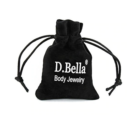 D.Bella 14G Belly Button Rings Diamond CZ Snowflake Spin Dangle Belly Rings Curved Barbell Gold