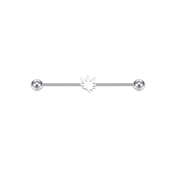 40mm Stainless Steel Industrial Barbell Piercing Earrings Jewellery External Thread