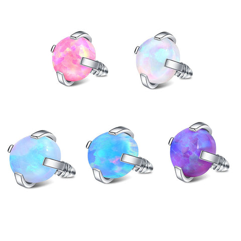 16G 3MM Real Opal Replacement Ball for Piercing Internally Threaded