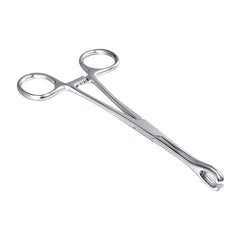 7" Round Slotted Locking Foerster Sponge Forceps, 316L Surgical Steel Clamp Forceps Pliers with Needles For Body Skin Piercing Belly Ear Tongue Septum Lip Piercing