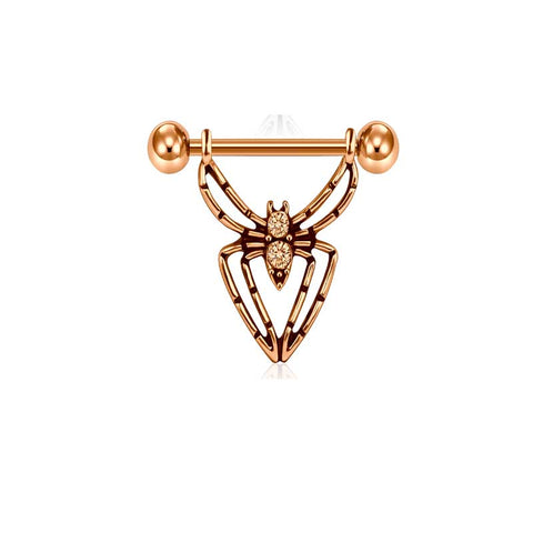 1 Pair 14g Nipple Ring Barbell Rings Nipple Shield Ring Body Piercing Jewelry 14/18mm Spider shape