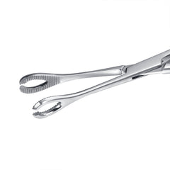 7" Round Slotted Locking Foerster Sponge Forceps, 316L Surgical Steel Clamp Forceps Pliers with Needles For Body Skin Piercing Belly Ear Tongue Septum Lip Piercing