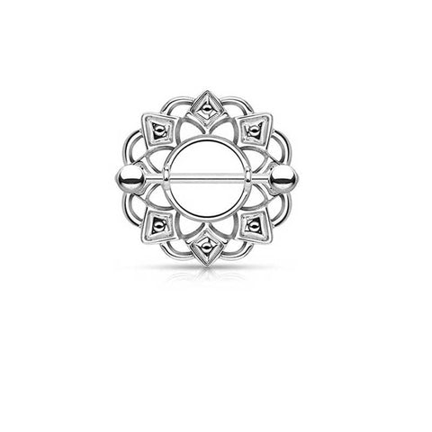 1 Pair 14G Shield Nipple Barbell Rings Bars Body Piercing Jewelry Nipple Shield Ring Circle shaple