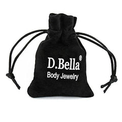 D.Bella 14G Belly Button Rings Skull Hand Belly Rings Diamond 10mm 3/8"