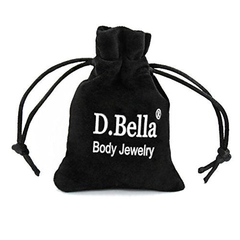 D.Bella Replacement Balls Surgical Steel Straight Bar Body Piercing Jewelry Barbell Parts 14G 32mm 35mm 38mm Bar Length