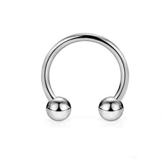 14G-12mm Diameter Hoseshoe Piercing Ring Ball