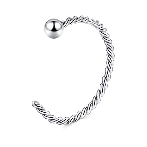 silver nose rings hoop