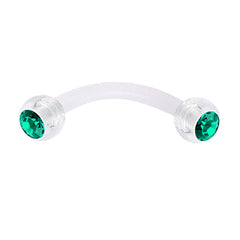 16gauge Plastic Rook Earrings Colorful Ball Rook Piercings 8mm