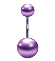 Multi-Color Pearlescent Belly Button Ring