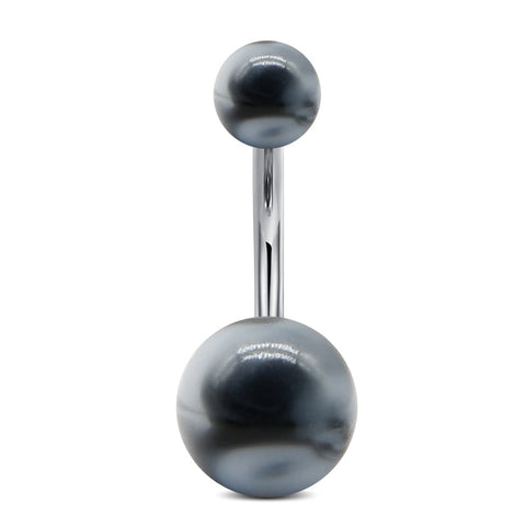Surgical Steel Belly Button Ring With Acrylic Colorful Ball 14G Navel Belly Ring Piercing