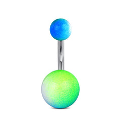 Surgical Steel Belly Button Ring With Colorful Metal Ball 6MM 8MM 10MM Navel Ring Piercing