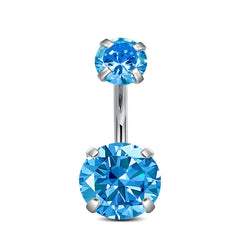 Belly Button Ring Shiny CZ Navel Ring Piercing