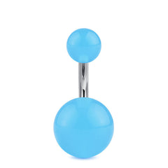 Glow In Dark Belly Button Ring 14G Surgical Steel Acrylic Ball 6MM 10MM Navel Piercing Jewelry