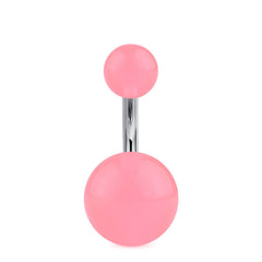Glow In Dark Belly Button Ring 14G Surgical Steel Acrylic Ball 6MM 10MM Navel Piercing Jewelry