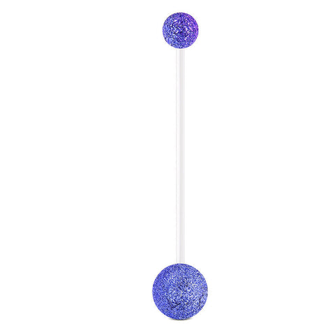 Pregnancy Belly Rings 14G Tinfoil Ball Double Straight Bar 38MM Muti-Color Available