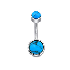 Turquoise Belly Ring Mit Flat End Belly Button Ring Stainless Steel Navel Piercing Jewelry