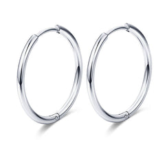 3mm Classic Huggie Earrings Women Men Hoop Earrings Silver Different Size Available