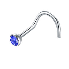 20G Sapphire  Nose Rings