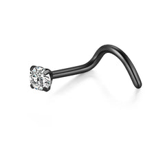 Nose Screw Rings 18g 20g Hypoallergenic Nostril Piercing Round Diamond