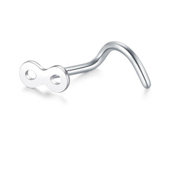 8 Shape Silver Nose Stud for Women 