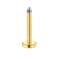 16G Externally Threaded Replacement Labret Bar Stainless Steel Muti-Color Available
