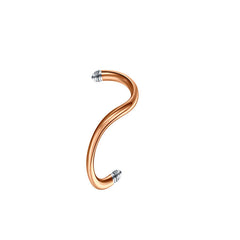 16G Replacement Twisted Spiral Barbell Various Length Muti-Color Available 1Pcs