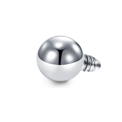 16G 3MM Silver Replacement Steel Ball Internally Threaded Stainless Steel