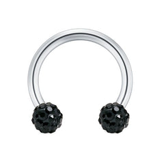 Horseshoe Septum Ring Crystall Ball Helix Earring