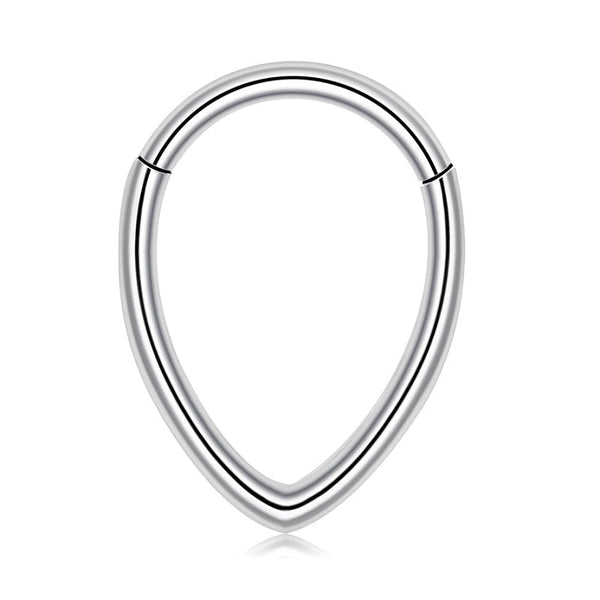 Waterdrop Segment Ring 16G Septum Clicker Helix Earring