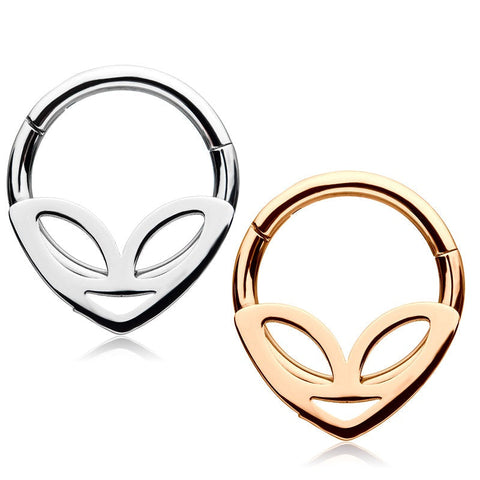 Alien 16G 8MM Septum Ring Henged Clicker Helix Earring Hoop Jewelry