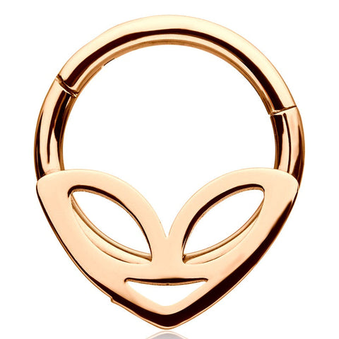 Alien 16G 8MM Septum Ring Henged Clicker Helix Earring Hoop Jewelry