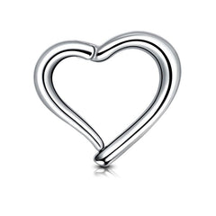 Heart Shaped 12G Segment Ring Helix Earring