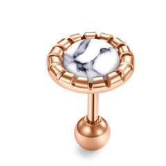 16g Tragus Earrings Studs Stone Conch Earrings Cartilage Earrings Studs 6mm Rose Gold