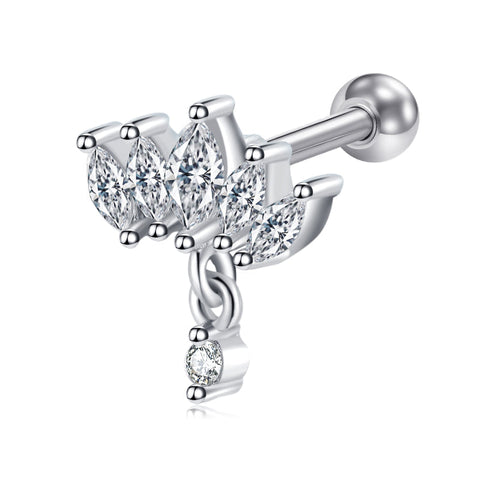 16gauge Tragus Earrings Cartilage Jewelry Dangle Diamond
