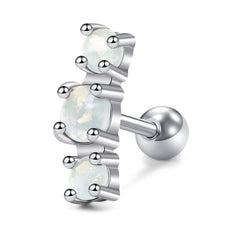 16g Cartilage Earrings Studs Surgical Steel Opal