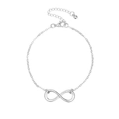 Charming posture Single layer smooth splayed Anklet